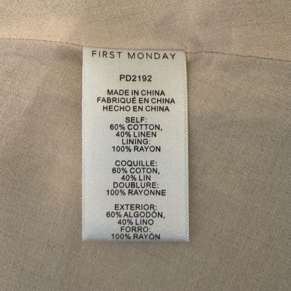 First Monday Button Down Ruffle Cotton Linen Midi… - image 6